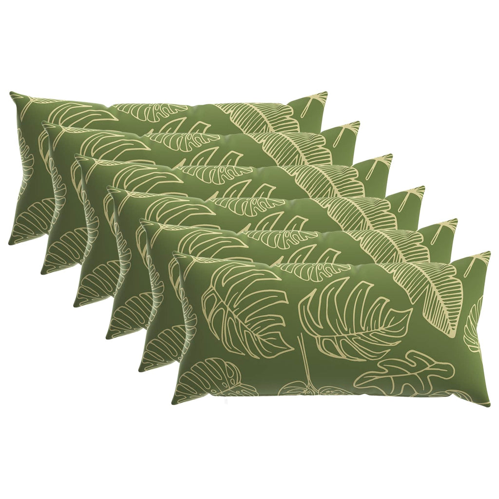 vidaXL Poszewka na poduszkę 6 pcs HEERLEN Wzór liścia 40 x 70 cm