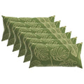 vidaXL Poszewka na poduszkę 6 pcs HEERLEN Wzór liścia 40 x 70 cm