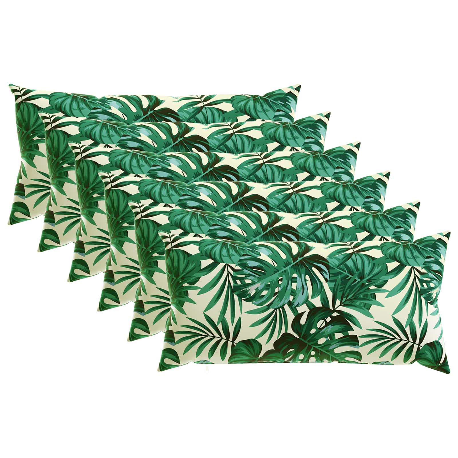 vidaXL Poszewka na poduszkę 6 pcs HEERLEN motyw liści 40 x 70 cm