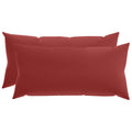 vidaXL Poszewka na poduszkę 2 pcs HEERLEN Czerwone wino 40 x 70 cm