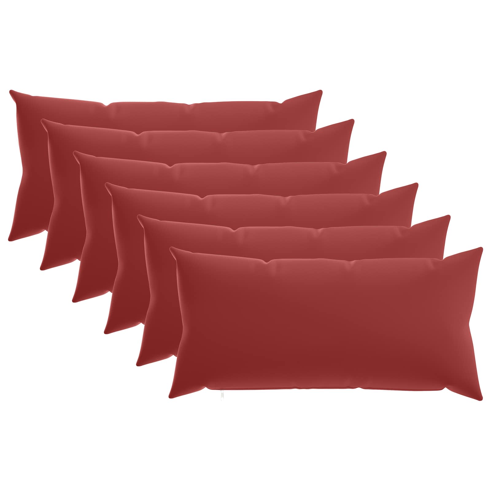 vidaXL Poszewka na poduszkę 6 pcs HEERLEN Czerwone wino 40 x 70 cm