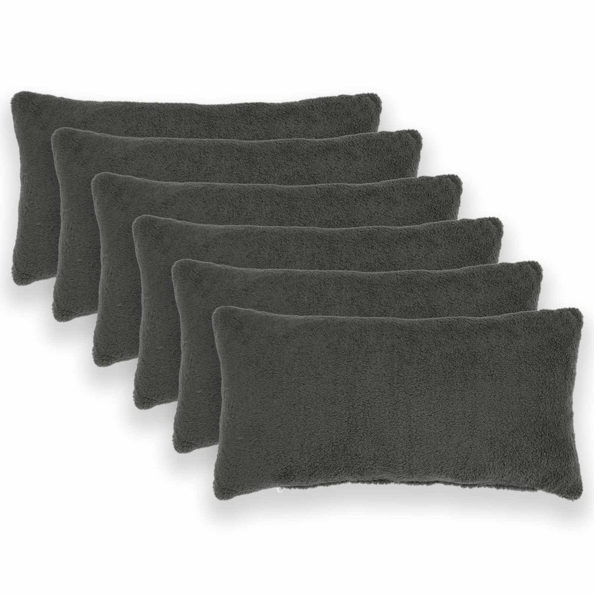 vidaXL Poszewka na poduszkę 6 pcs HEERLEN ciemnoszary 40 x 70 cm