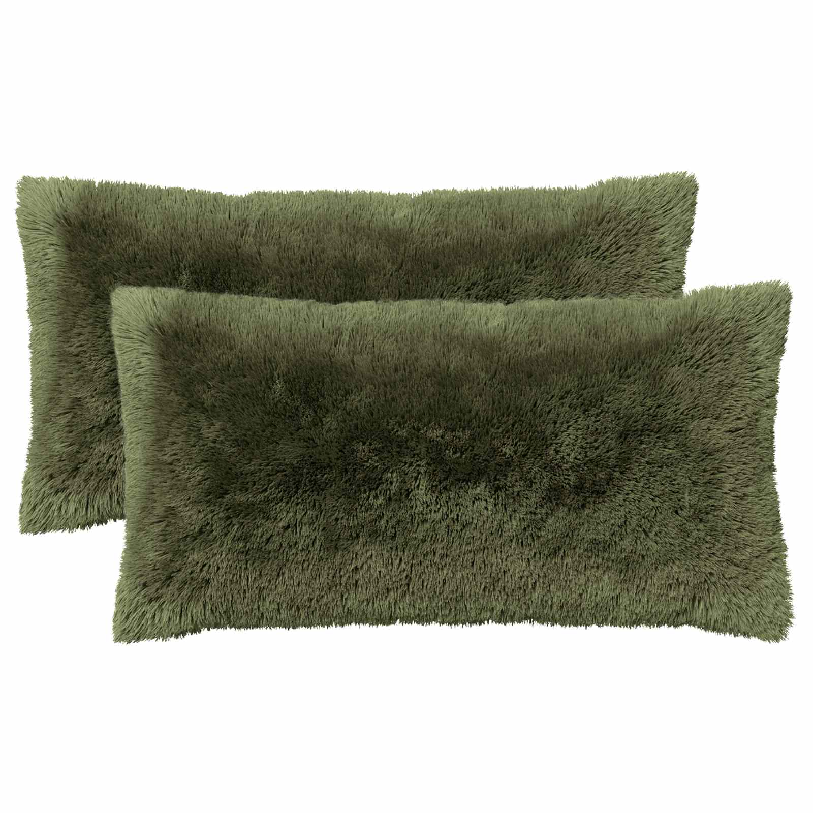 vidaXL Poszewka na poduszkę 2 pcs HEERLEN zielony 40 x 70 cm Fleece PV