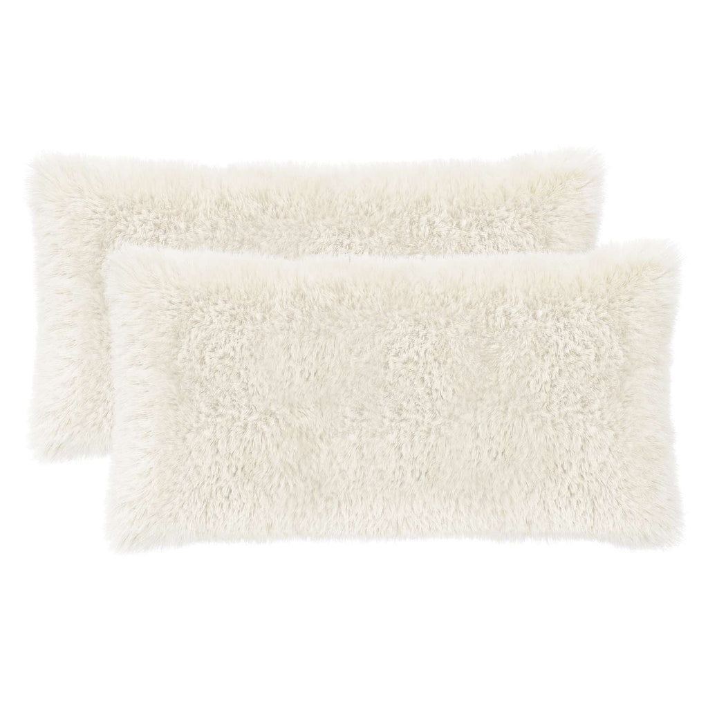 vidaXL Poszewka na poduszkę 2 pcs HEERLEN Biały 40 x 70 cm Fleece PV