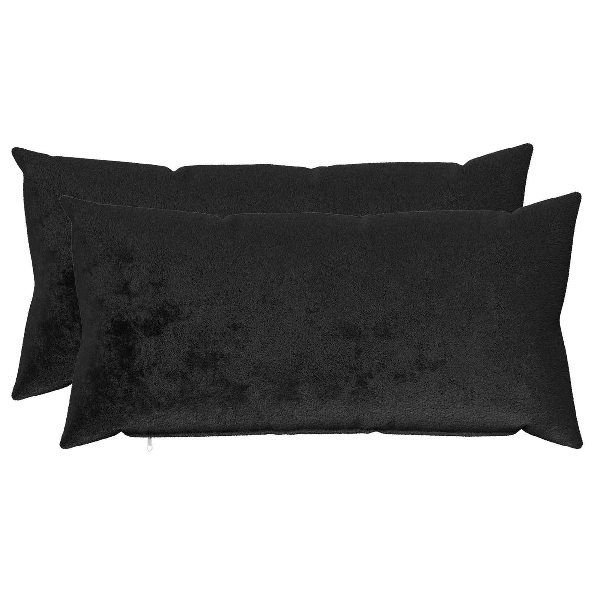 vidaXL Poszewka na poduszkę 2 pcs HEERLEN Czarny 40 x 70 cm Flanela