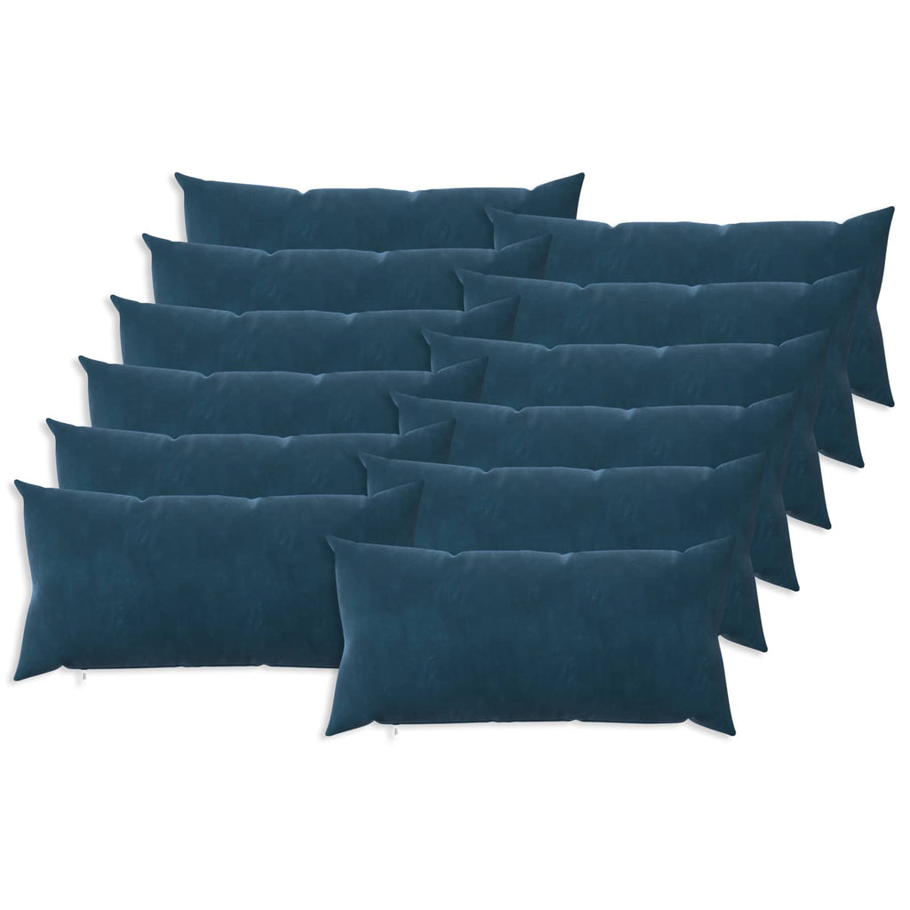 vidaXL Poszewka na poduszkę 12 pcs HEERLEN niebieski 40 x 80 cm Welur