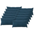 vidaXL Poszewka na poduszkę 12 pcs HEERLEN niebieski 40 x 80 cm Welur
