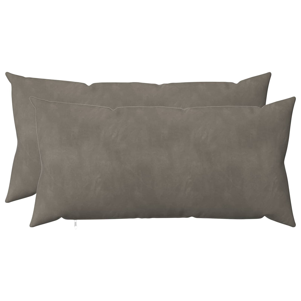 vidaXL Poszewka na poduszkę 2 pcs HEERLEN jasnoszary 40 x 80 cm Welur