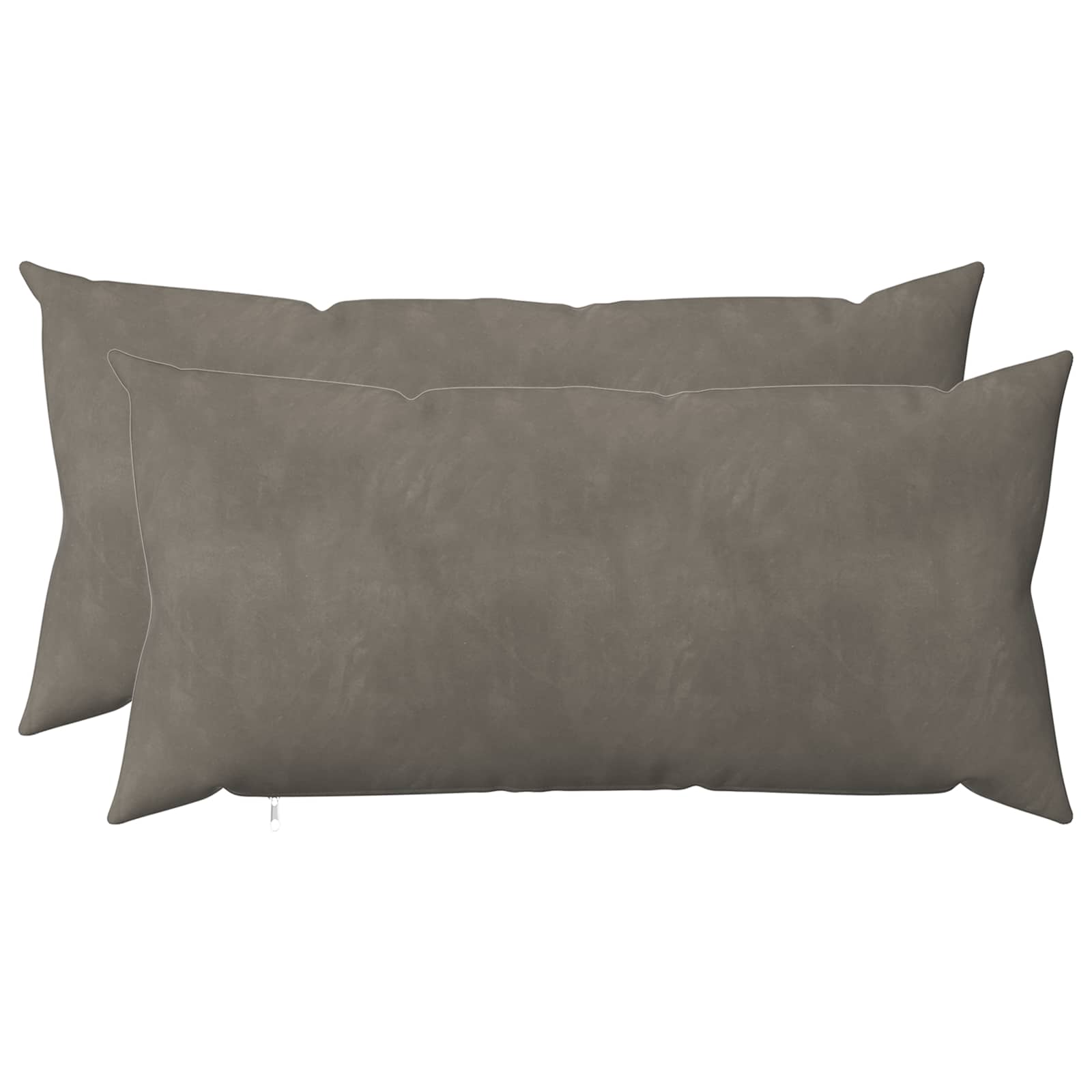 vidaXL Poszewka na poduszkę 2 pcs HEERLEN jasnoszary 40 x 80 cm Welur