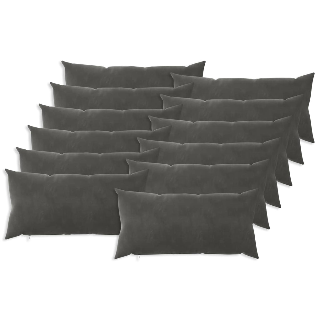 vidaXL Poszewka na poduszkę 12 pcs HEERLEN ciemnoszary 40 x 80 cm