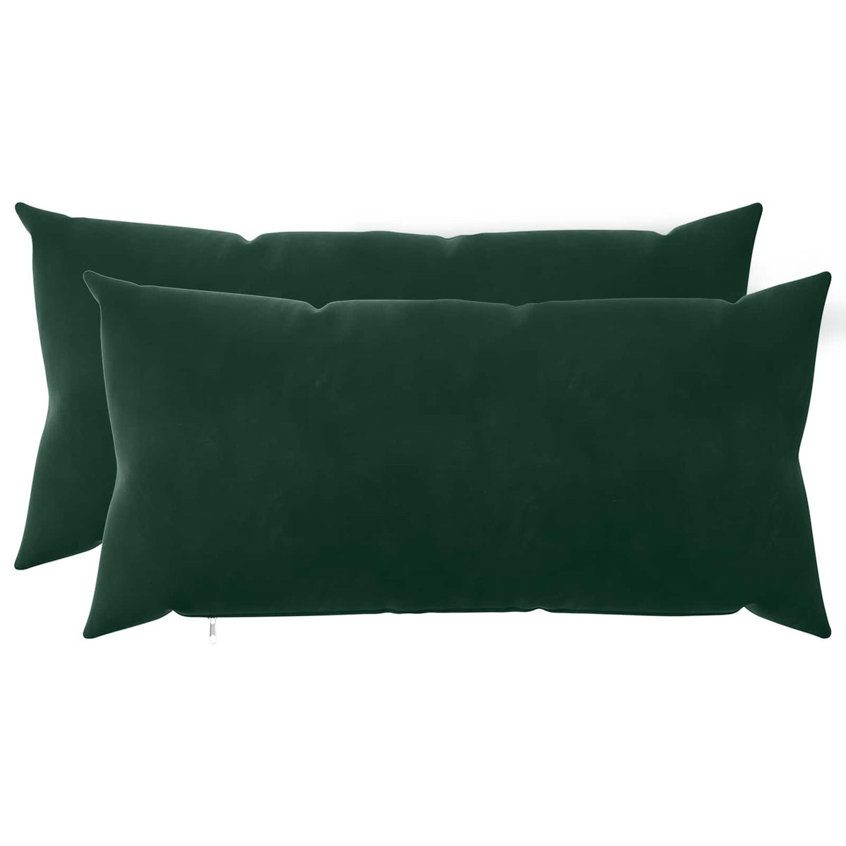 vidaXL Poszewka na poduszkę 2 pcs HEERLEN Ciemnozielony 40 x 80 cm