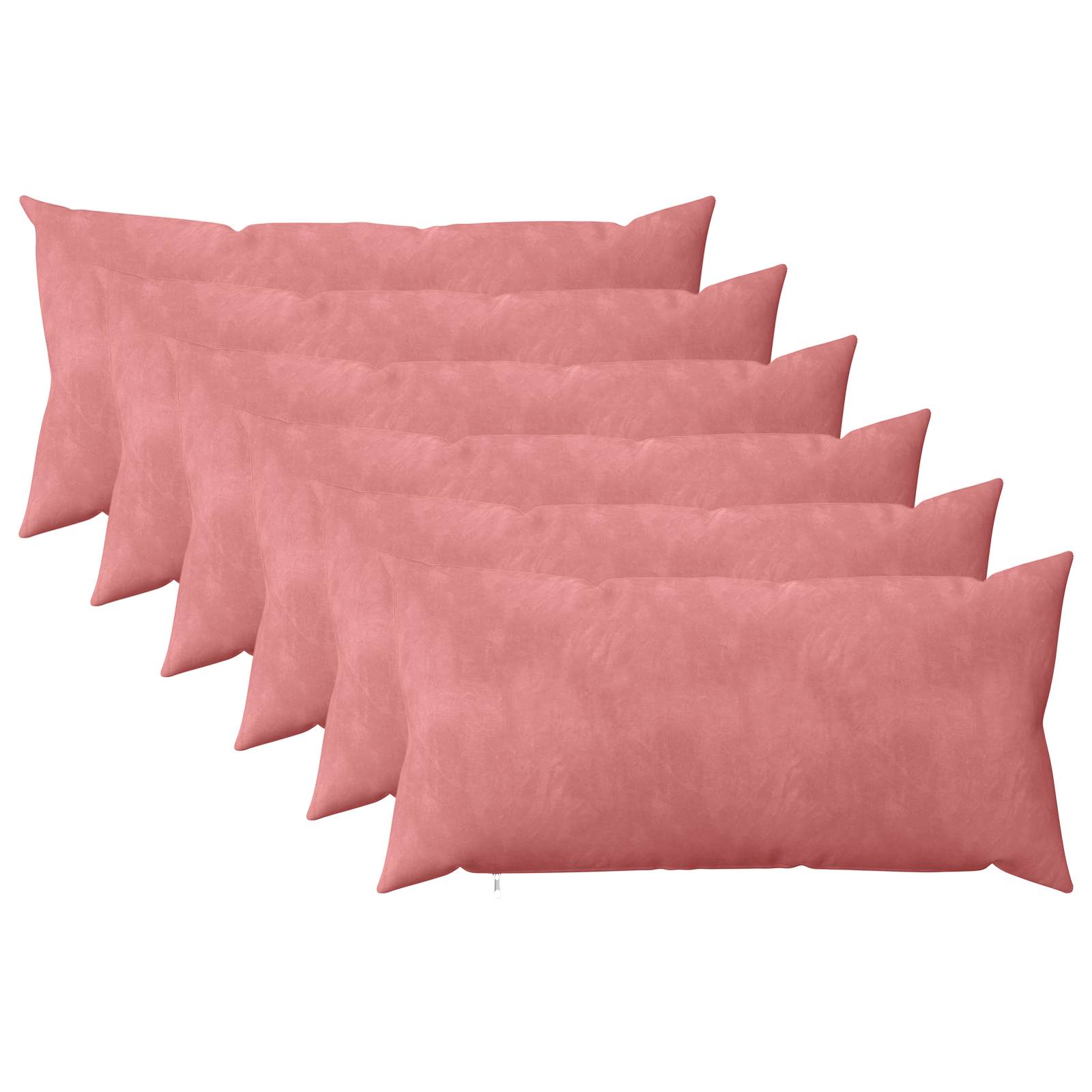 vidaXL Poszewka na poduszkę 6 pcs HEERLEN różowy 40 x 80 cm Welur