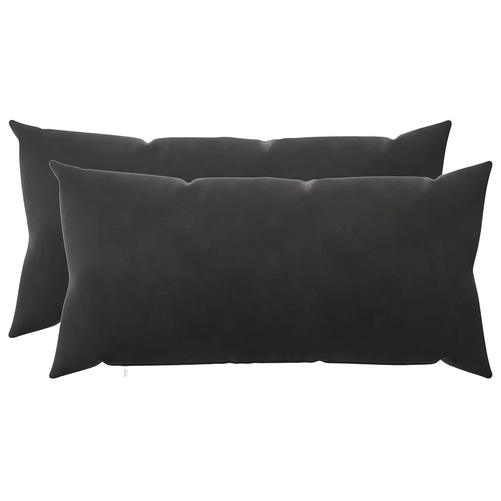 vidaXL Poszewka na poduszkę 2 pcs HEERLEN Czarny 40 x 80 cm Welur