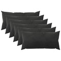 vidaXL Poszewka na poduszkę 6 pcs HEERLEN Czarny 40 x 80 cm Welur