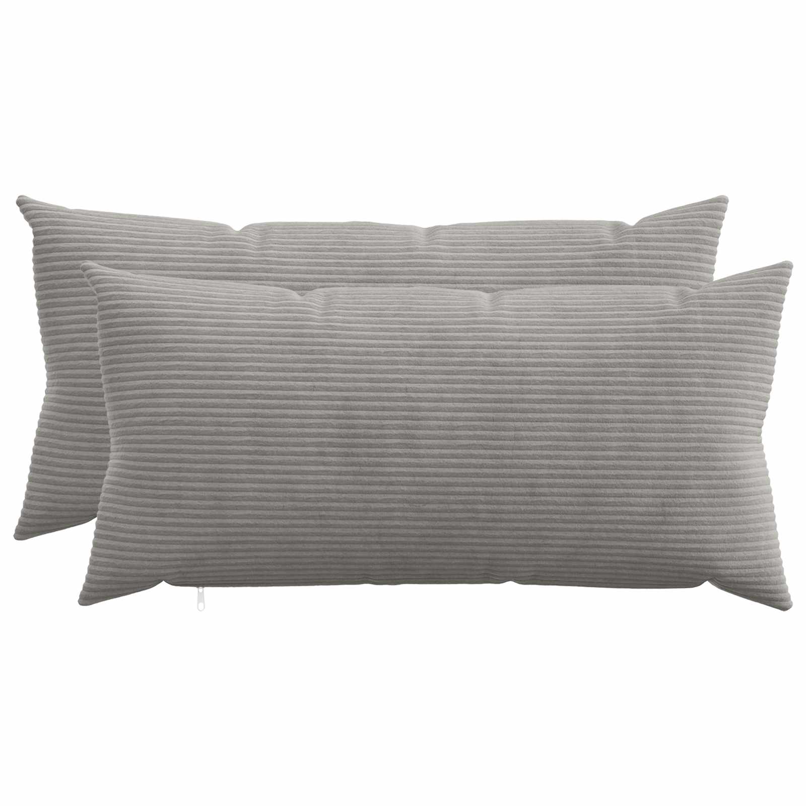 vidaXL Poszewka na poduszkę 2 pcs HEERLEN jasnoszary 40 x 80 cm