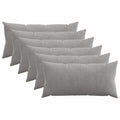 vidaXL Poszewka na poduszkę 6 pcs HEERLEN jasnoszary 40 x 80 cm
