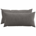 vidaXL Poszewka na poduszkę 2 pcs HEERLEN ciemnoszary 40 x 80 cm