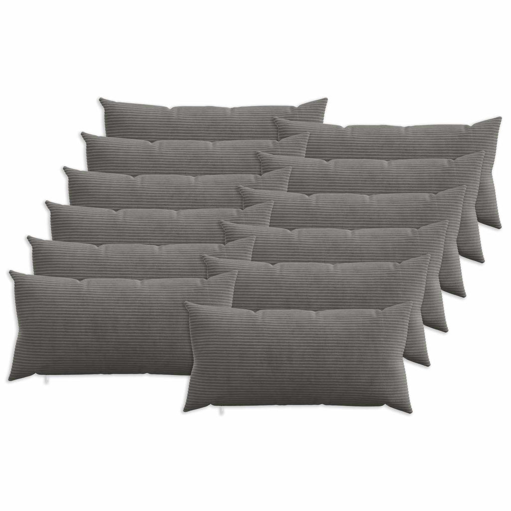 vidaXL Poszewka na poduszkę 12 pcs HEERLEN ciemnoszary 40 x 80 cm