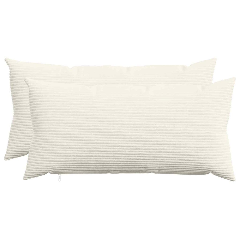 vidaXL Poszewka na poduszkę 2 pcs HEERLEN kremowy 40 x 80 cm sztruks