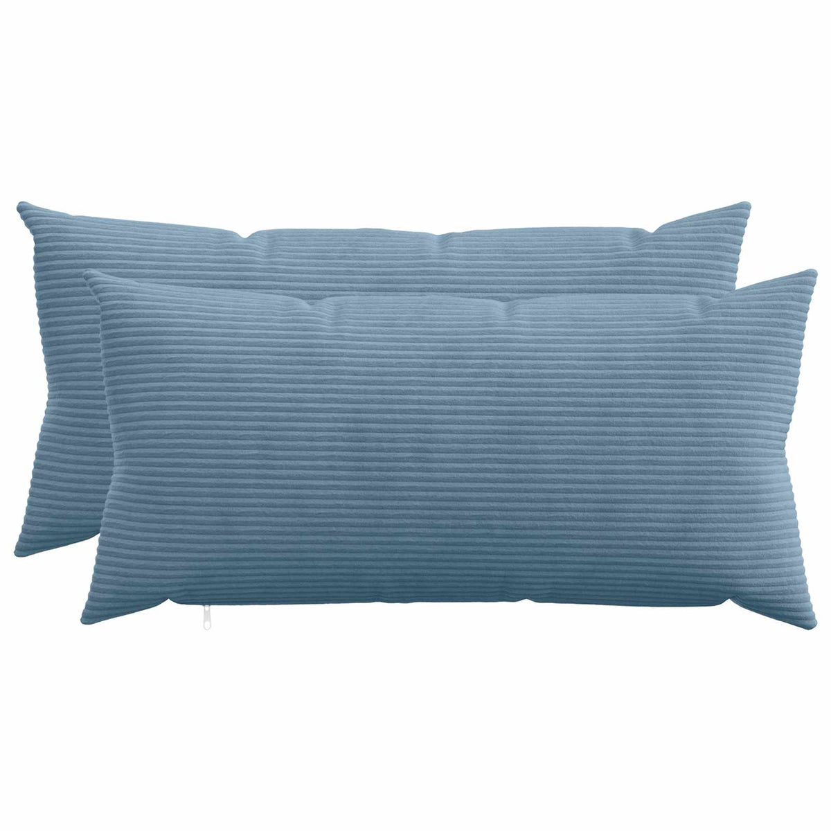 vidaXL Poszewka na poduszkę 2 pcs HEERLEN niebieski 40 x 80 cm sztruks