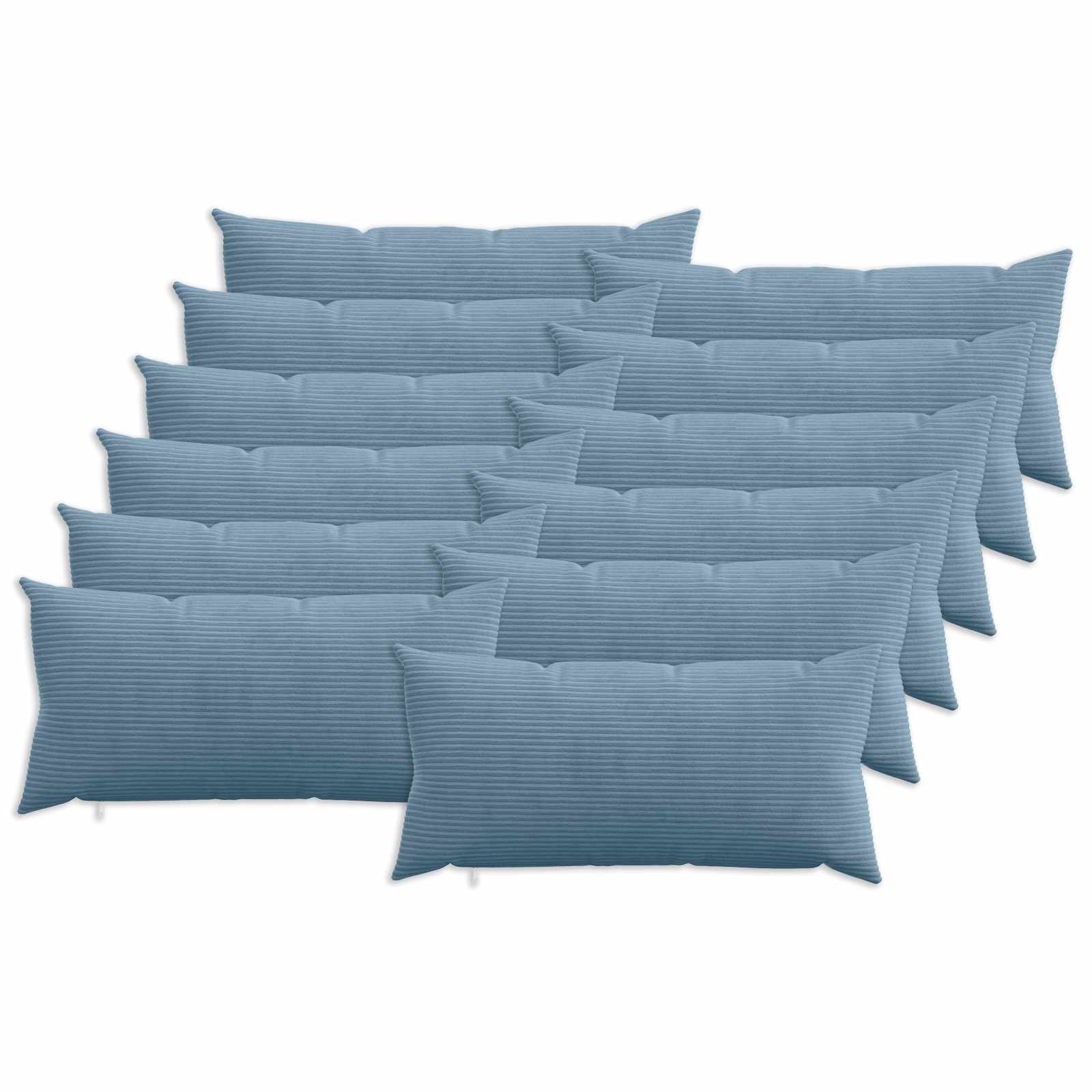 vidaXL Poszewka na poduszkę 12 pcs HEERLEN niebieski 40 x 80 cm