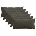 vidaXL Poszewka na poduszkę 6 pcs HEERLEN antracytowy 40 x 80 cm