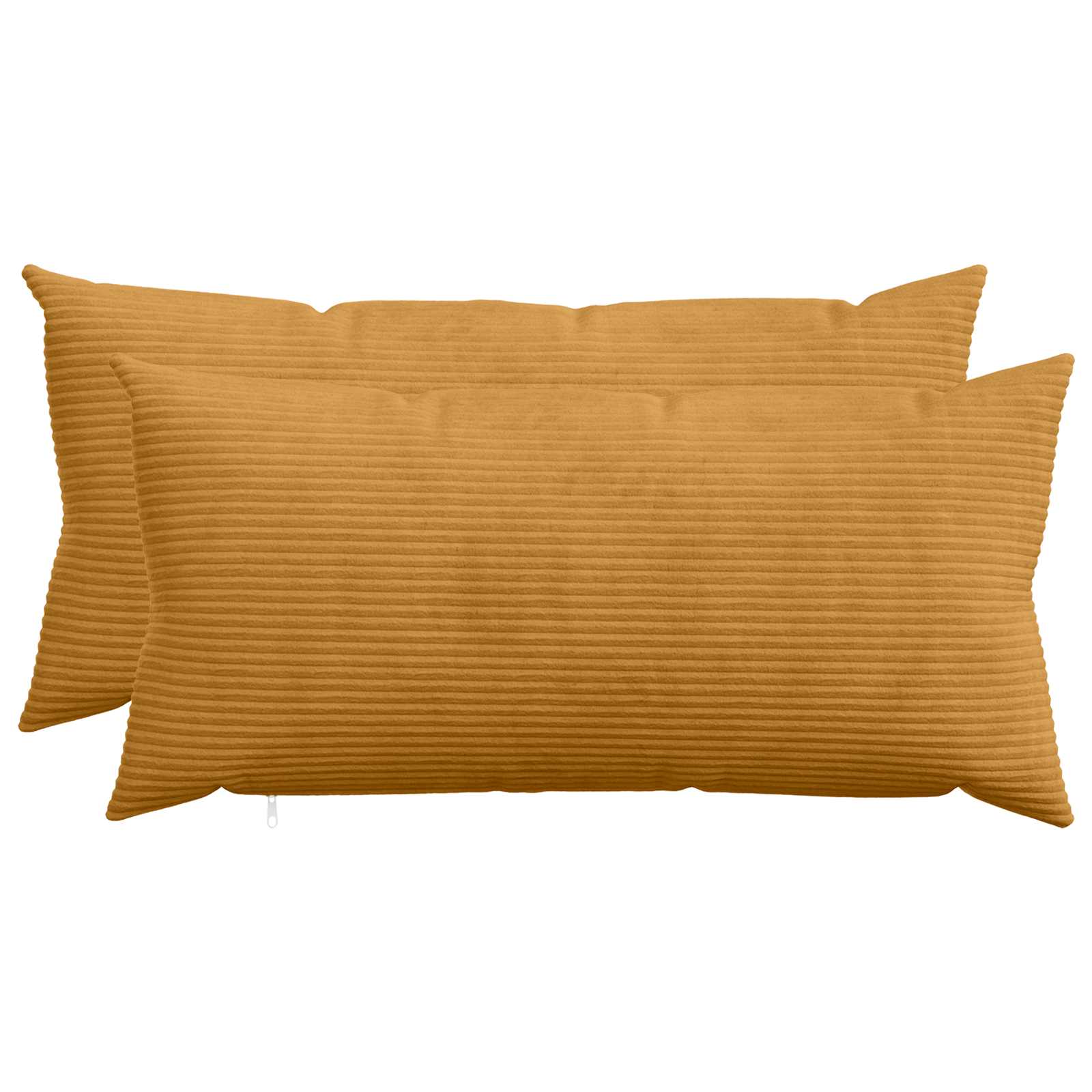 vidaXL Poszewka na poduszkę 2 szt. HEERLEN żółty 40 x 80 cm sztruks