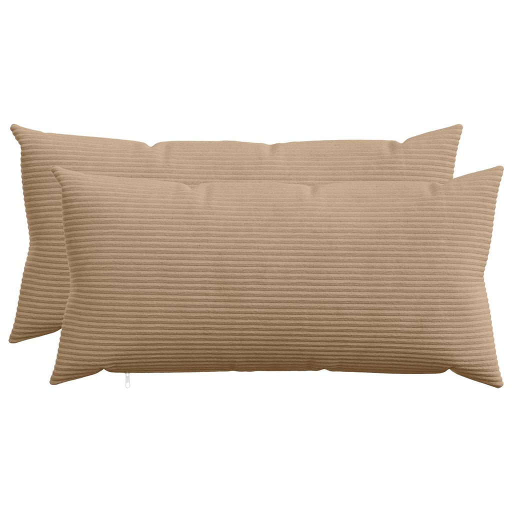 vidaXL Poszewka na poduszkę 2 pcs HEERLEN brązowy 40 x 80 cm sztruks