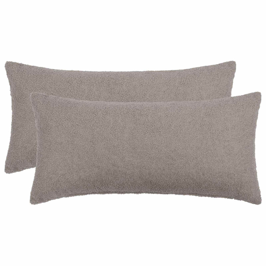 vidaXL Poszewka na poduszkę 2 pcs HEERLEN jasnoszary 40 x 80 cm Bouclé
