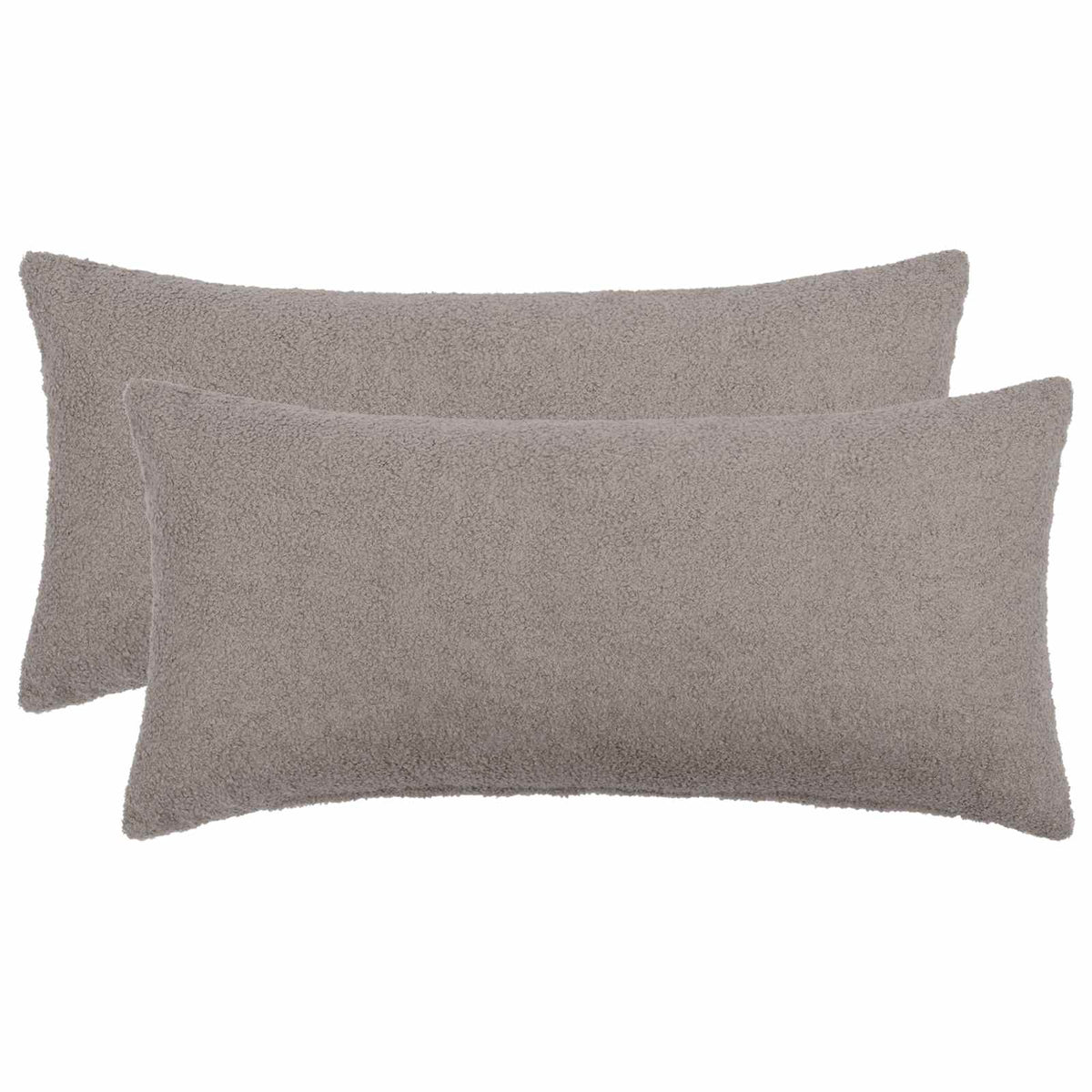vidaXL Poszewka na poduszkę 2 pcs HEERLEN jasnoszary 40 x 80 cm Bouclé