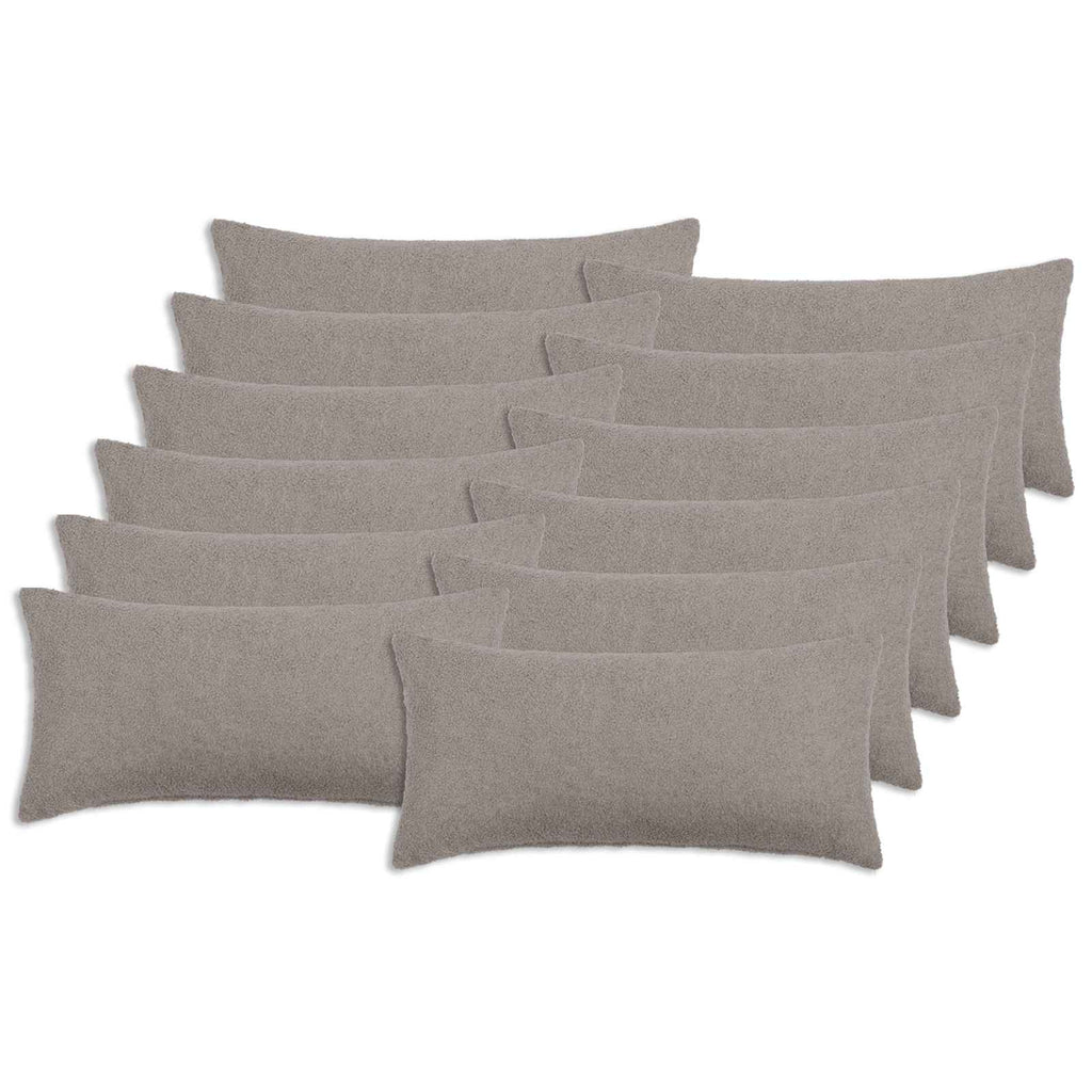 vidaXL Poszewka na poduszkę 12 pcs HEERLEN jasnoszary 40 x 80 cm