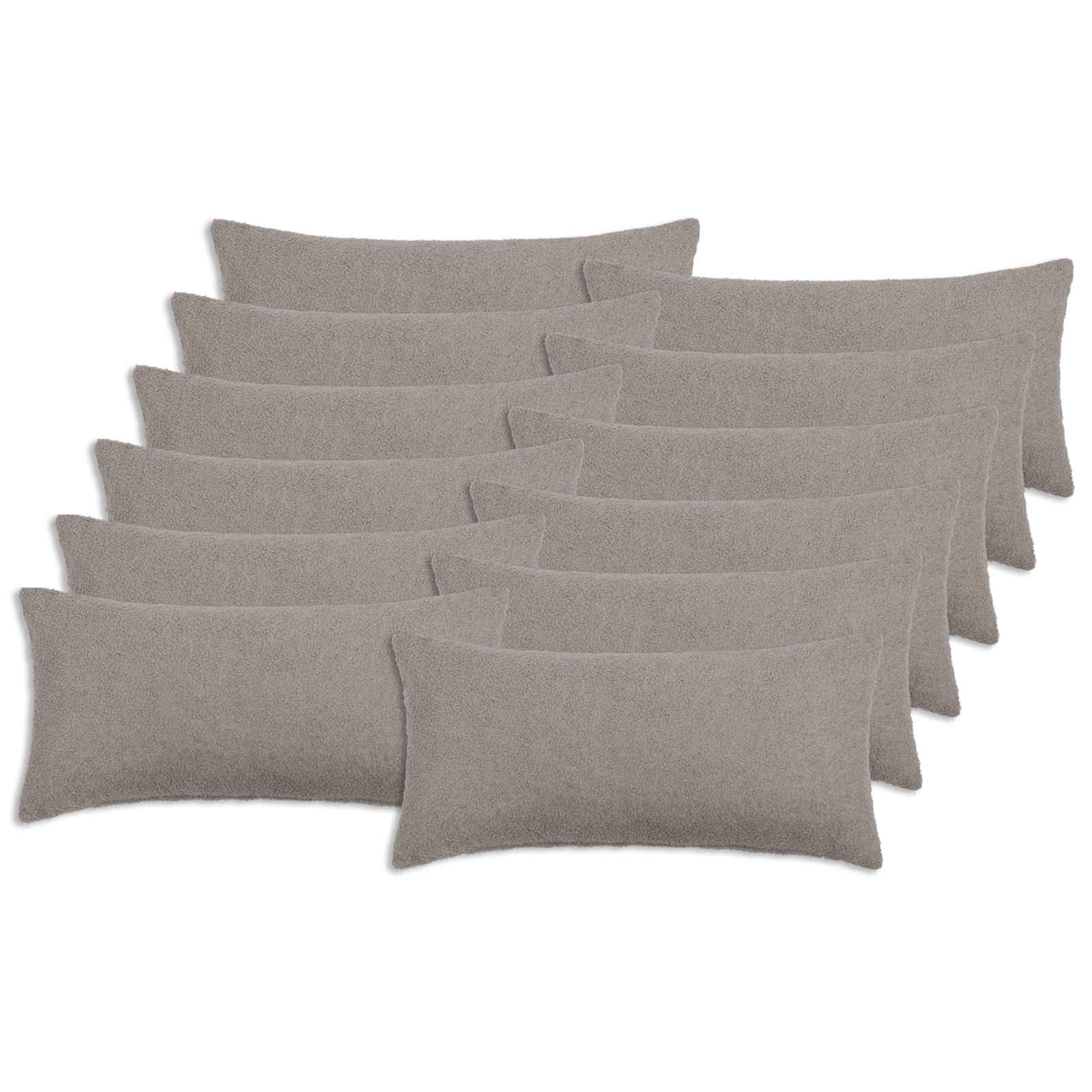 vidaXL Poszewka na poduszkę 12 pcs HEERLEN jasnoszary 40 x 80 cm