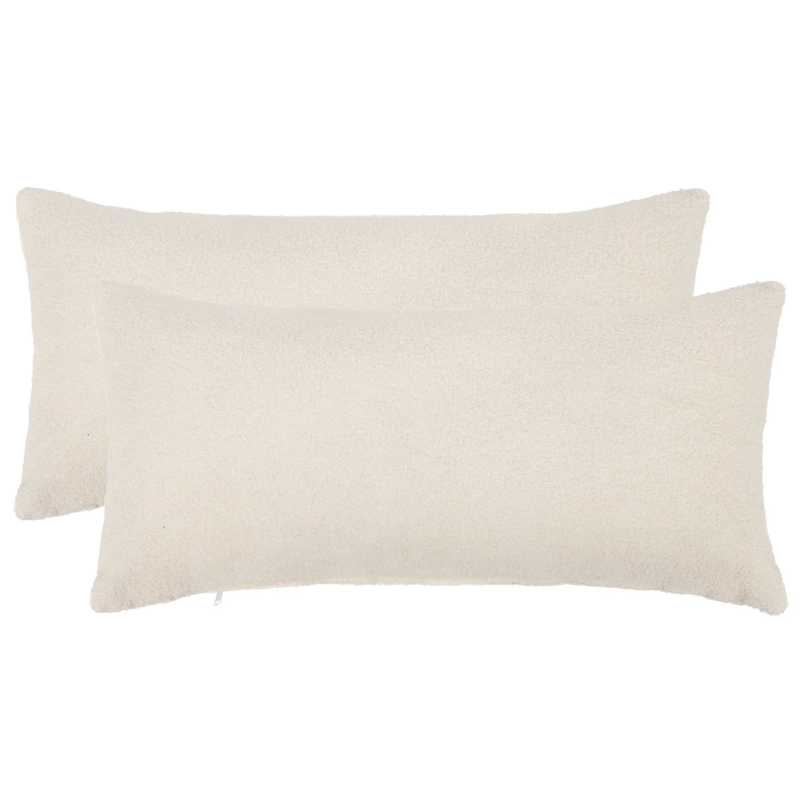 vidaXL Poszewka na poduszkę 2 pcs HEERLEN kremowy 40 x 80 cm Bouclé