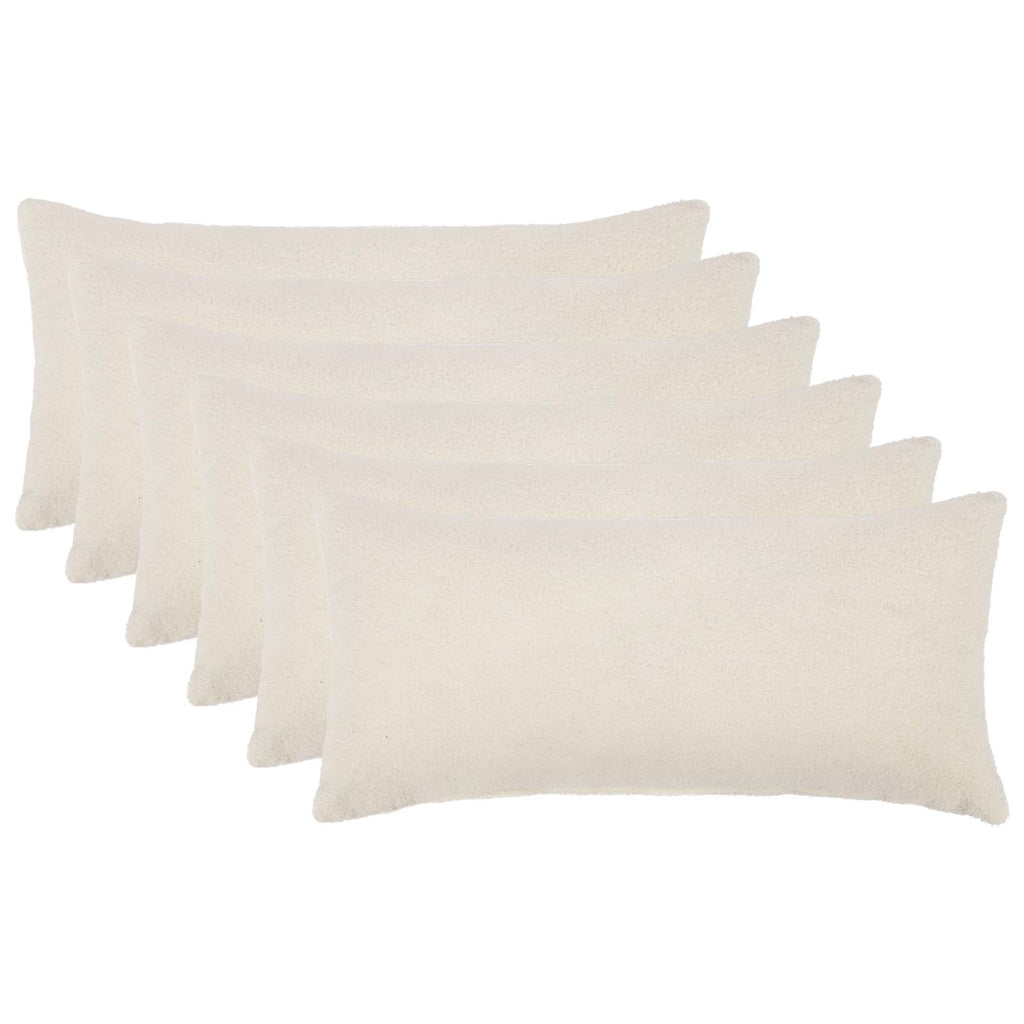 vidaXL Poszewka na poduszkę 6 pcs HEERLEN kremowy 40 x 80 cm Bouclé