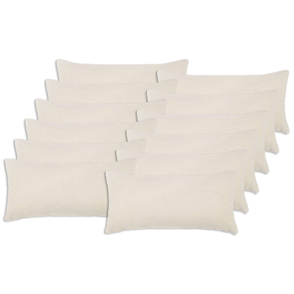 vidaXL Poszewka na poduszkę 12 pcs HEERLEN kremowy 40 x 80 cm Bouclé