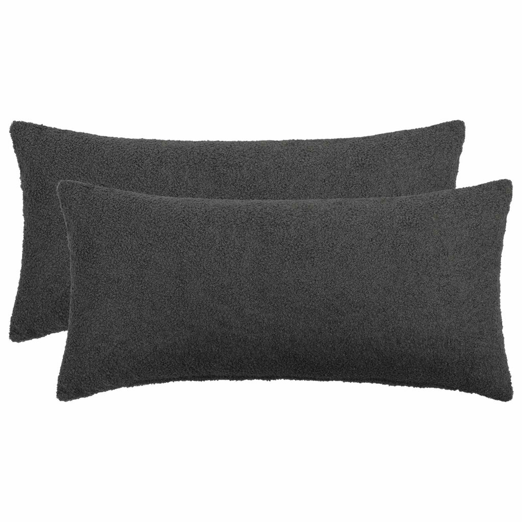 vidaXL Poszewka na poduszkę 2 pcs HEERLEN ciemnoszary 40 x 80 cm