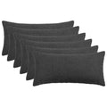 vidaXL Poszewka na poduszkę 6 pcs HEERLEN ciemnoszary 40 x 80 cm