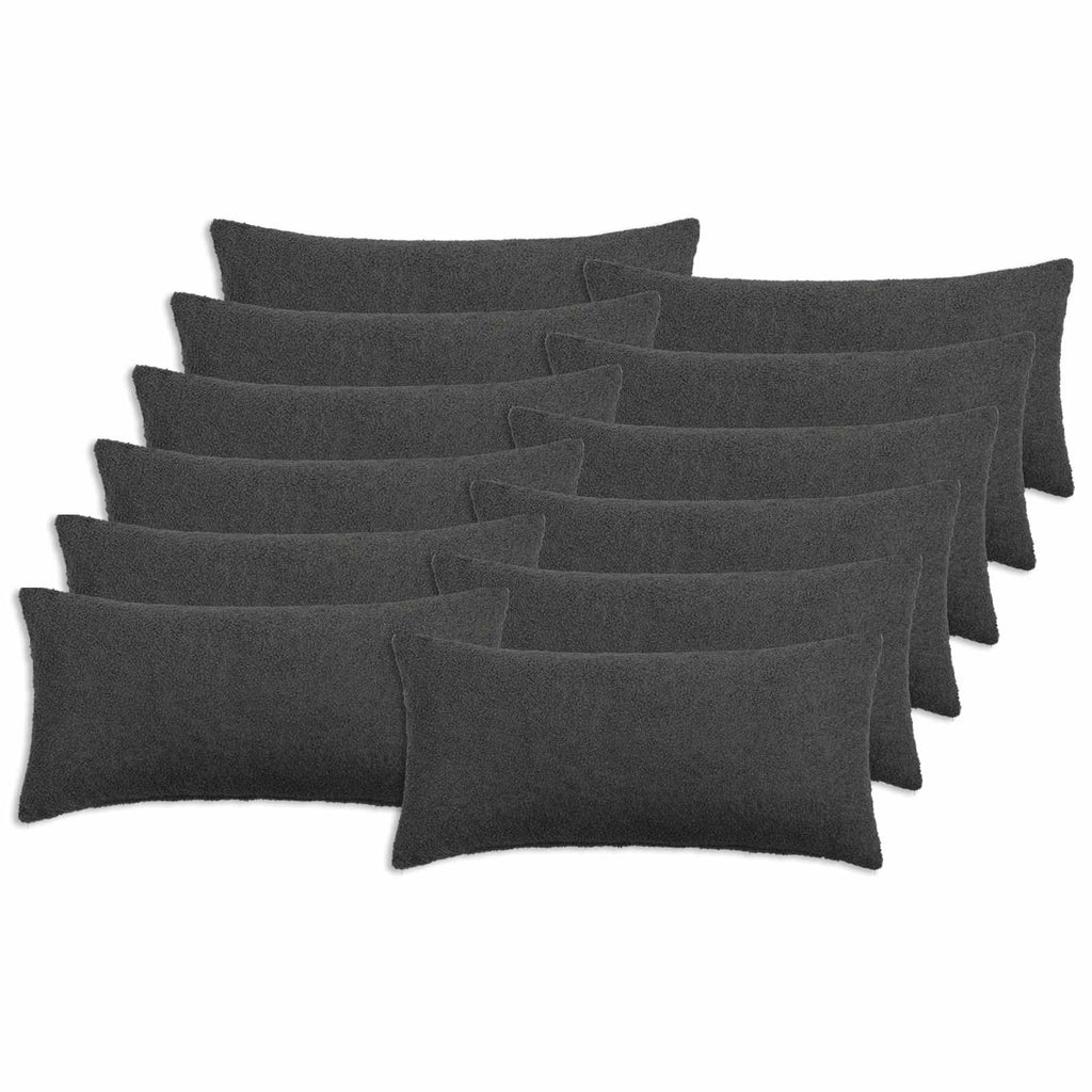 vidaXL Poszewka na poduszkę 12 pcs HEERLEN ciemnoszary 40 x 80 cm
