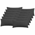 vidaXL Poszewka na poduszkę 12 pcs HEERLEN ciemnoszary 40 x 80 cm