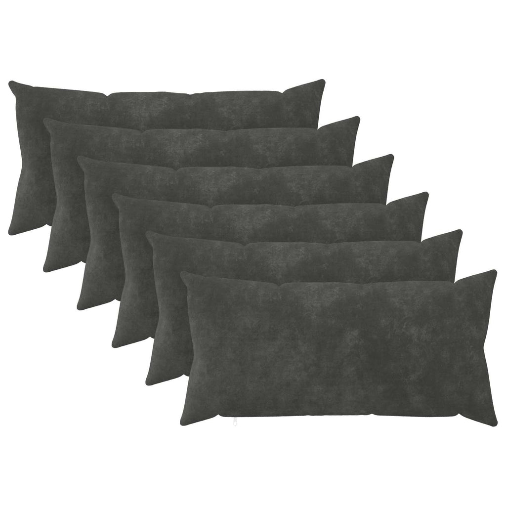 vidaXL Poszewka na poduszkę 6 pcs HEERLEN antracytowy 40 x 80 cm