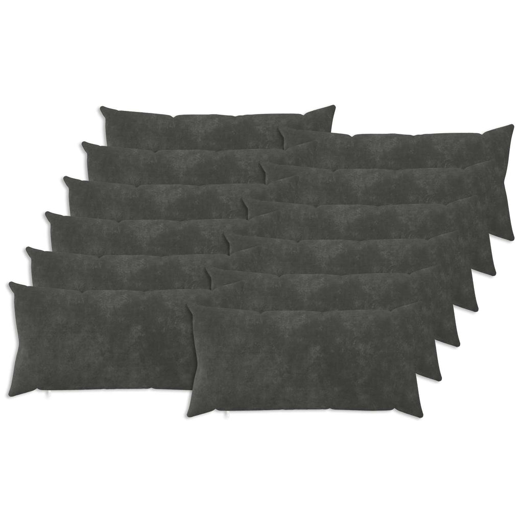 vidaXL Poszewka na poduszkę 12 pcs HEERLEN antracytowy 40 x 80 cm