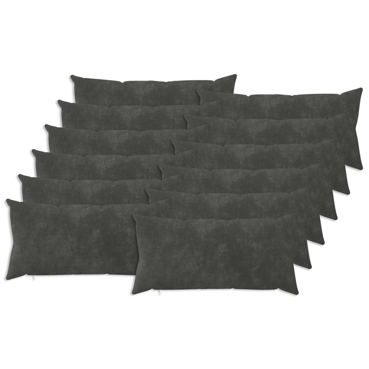 vidaXL Poszewka na poduszkę 12 pcs HEERLEN antracytowy 40 x 80 cm