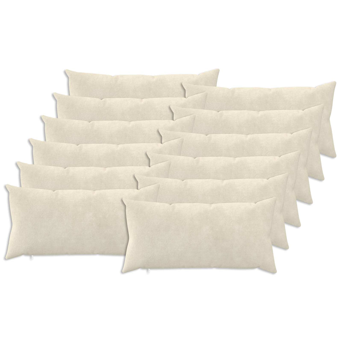 vidaXL Poszewka na poduszkę 12 pcs HEERLEN kremowy 40 x 80 cm