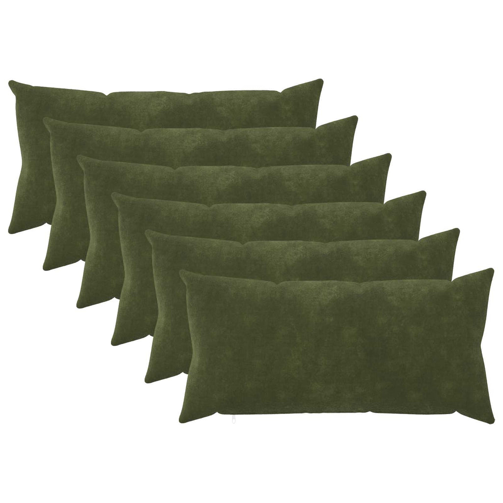 vidaXL Poszewka na poduszkę 6 pcs HEERLEN zielony 40 x 80 cm