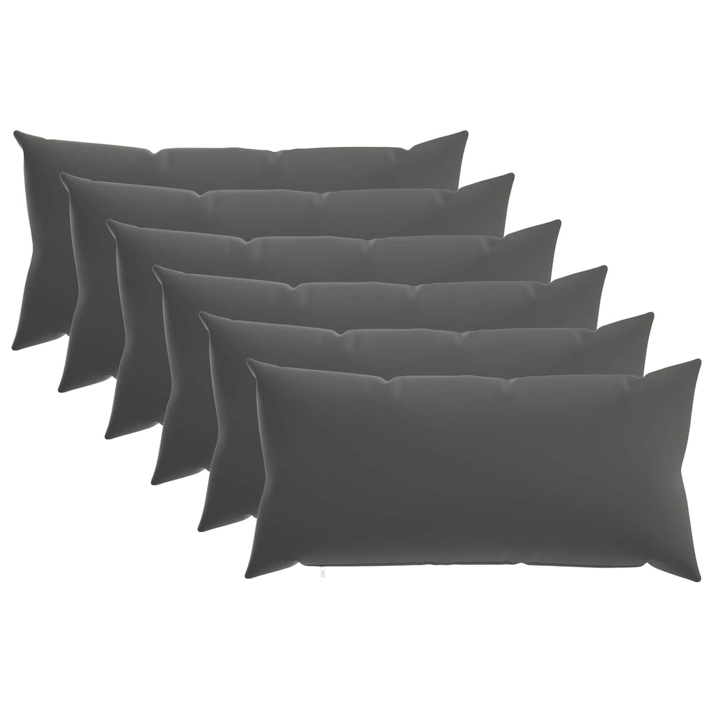 vidaXL Poszewka na poduszkę 6 pcs HEERLEN antracytowy 40 x 80 cm