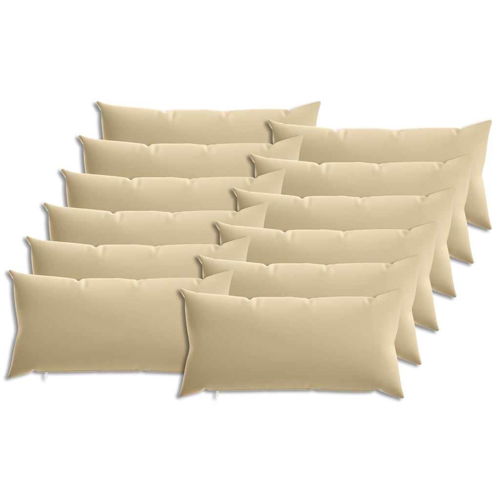 vidaXL Poszewka na poduszkę 12 pcs HEERLEN Beżowy 40 x 80 cm Poliester