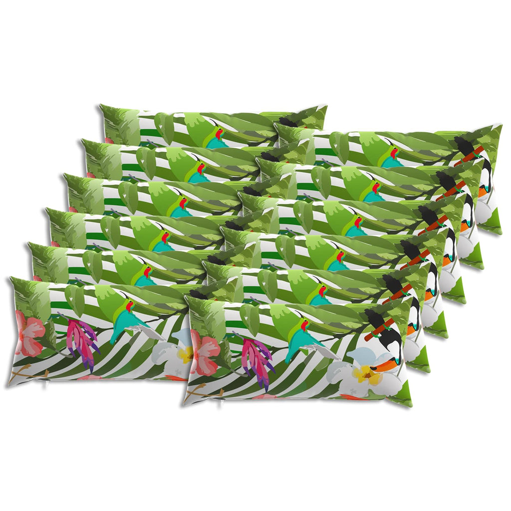 vidaXL Poszewka na poduszkę 12 pcs HEERLEN Czarny 40 x 80 cm Poliester