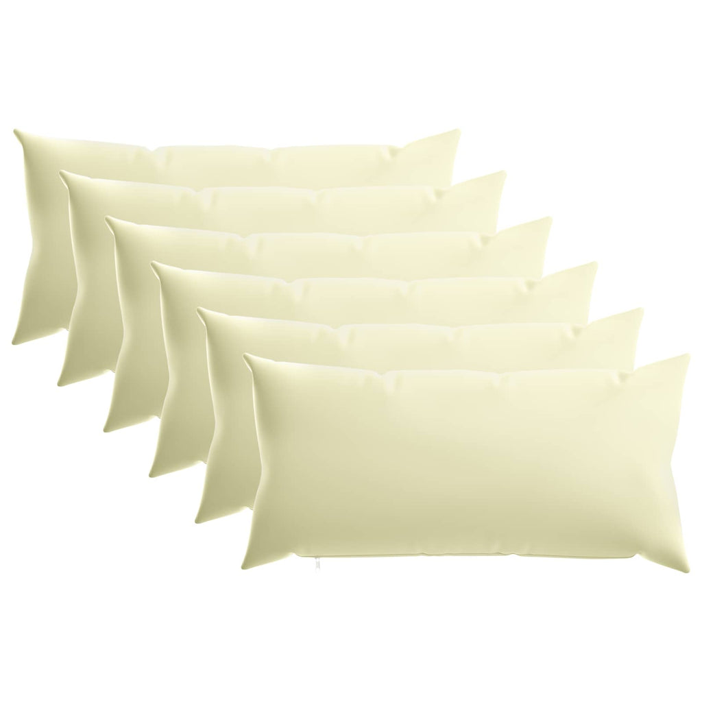 vidaXL Poszewka na poduszkę 6 pcs HEERLEN kremowy 40 x 80 cm Poliester
