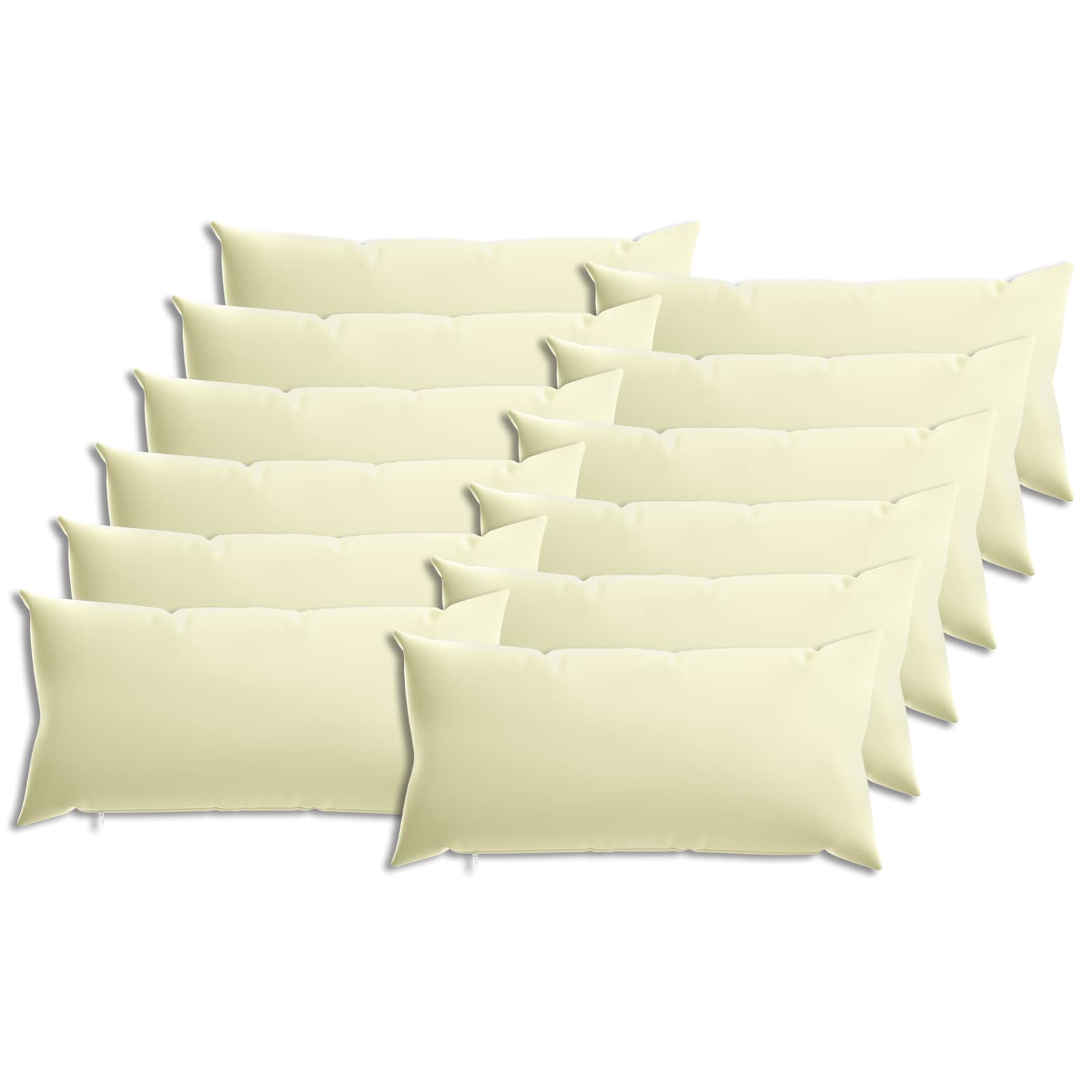 vidaXL Poszewka na poduszkę 12 pcs HEERLEN kremowy 40 x 80 cm