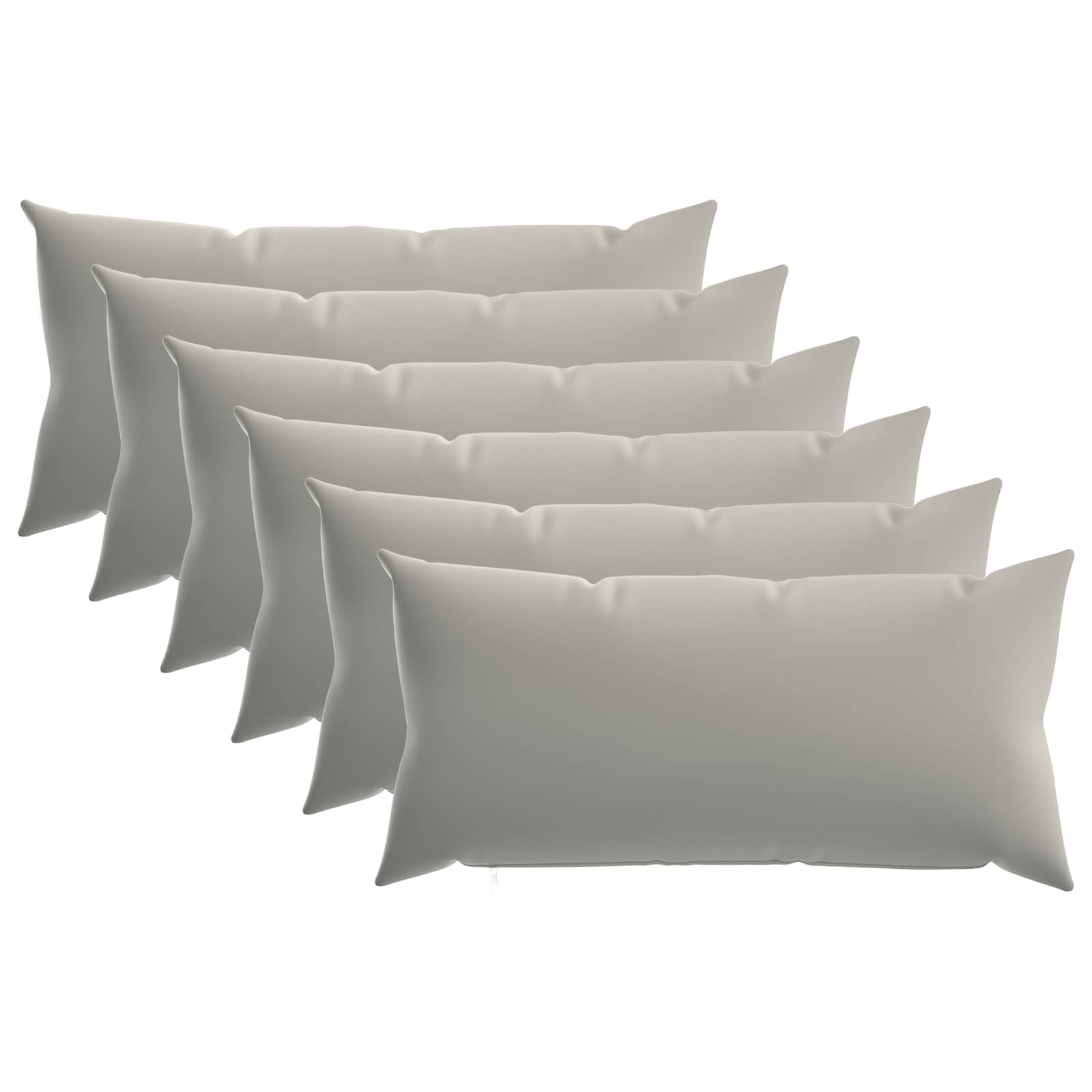 vidaXL Poszewka na poduszkę 6 pcs HEERLEN Szary 40 x 80 cm Poliester